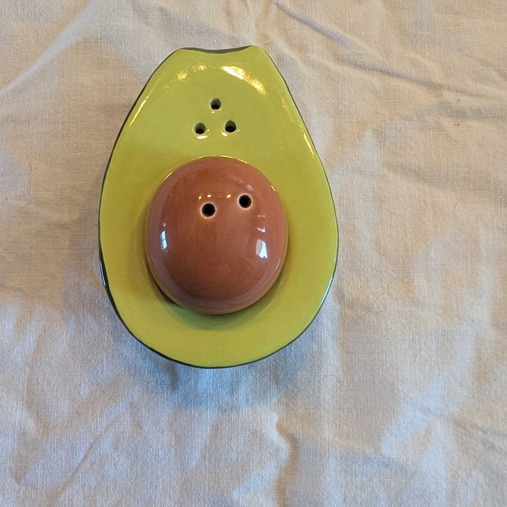 2/16$ Green and Brown Avocado Salt Shaker